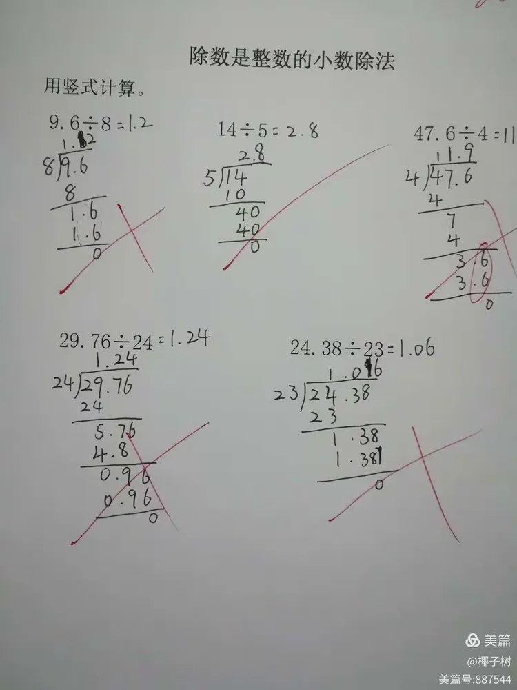 除数是整数的除法